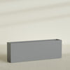 Hollywood Extra Large Narrow Rectangle Fiberglass Planter - 72 in x 12 in x 24 in - Metallic Gunmetal - Metallic Gunmetal,72 in x 12 in x 24 in
