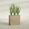 Delray Large Tall Rectangle Fiberglass Planter - 36 in x 12 in x 32 in - Metallic Gold - Metallic Gold,36 in x 12 in x 32 in