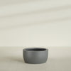 Casablanca Large Round Low Bowl Fiberglass Planter - 30 in x 30 in x 15 in - Metallic Gunmetal - Metallic Gunmetal,30 in x 30 in x 15 in