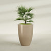 Brannan Large Round Fiberglass Planter - 30 in x 30 in x 41 in - Metallic Gold - Metallic Gold,30 in x 30 in x 41 in