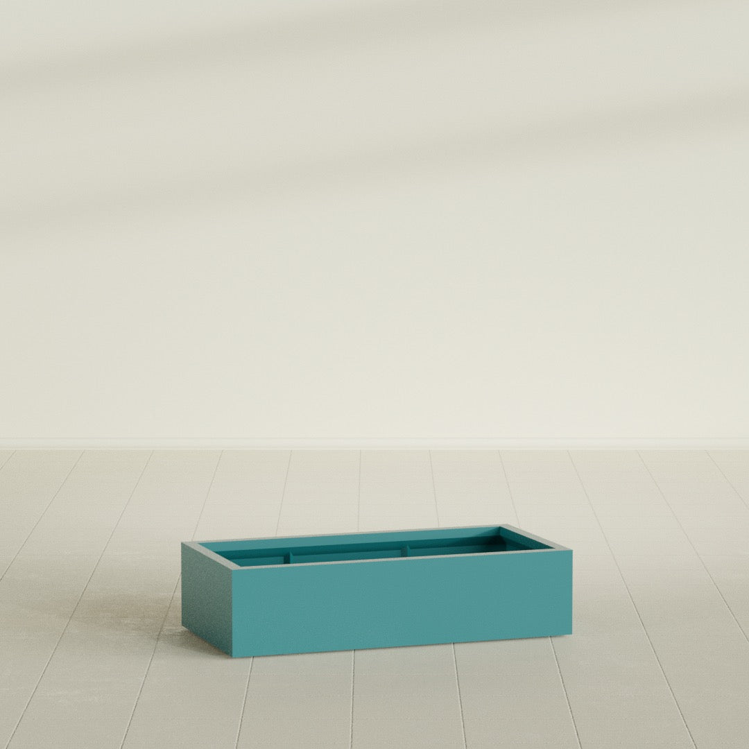 Antwerp Extra Large Long Rectangle Fiberglass Planter - 48 in x 24 in x 12 in - Satin Sea Foam - Satin Sea Foam,48 in x 24 in x 12 in