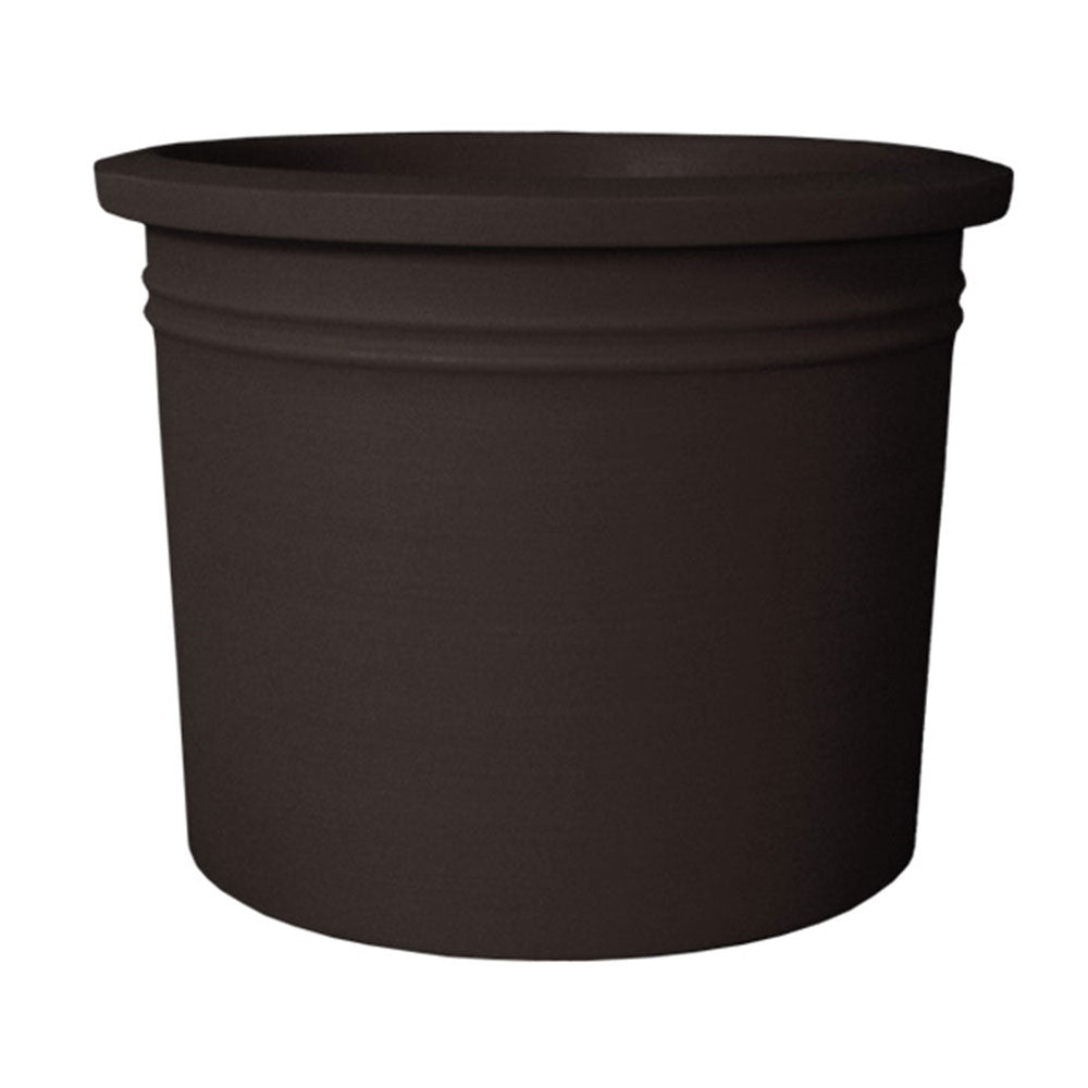 Curbside Cylinder Round Plastic Planter - 14.5 in x 14.5 in x 11.3 in - Black - Black,14.5 in x 14.5 in x 11.3 in