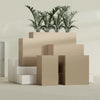 Darwin Extra Large Rectangle Fiberglass Planter - 48 in x 24 in x 42 in - Metallic Gold - Metallic Gold,48 in x 24 in x 42 in