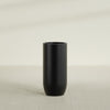 Saint Tropez Large Tall Round Fiberglass Planter - 20 in x 20 in x 43 in - Matte Black - Matte Black,20 in x 20 in x 43 in