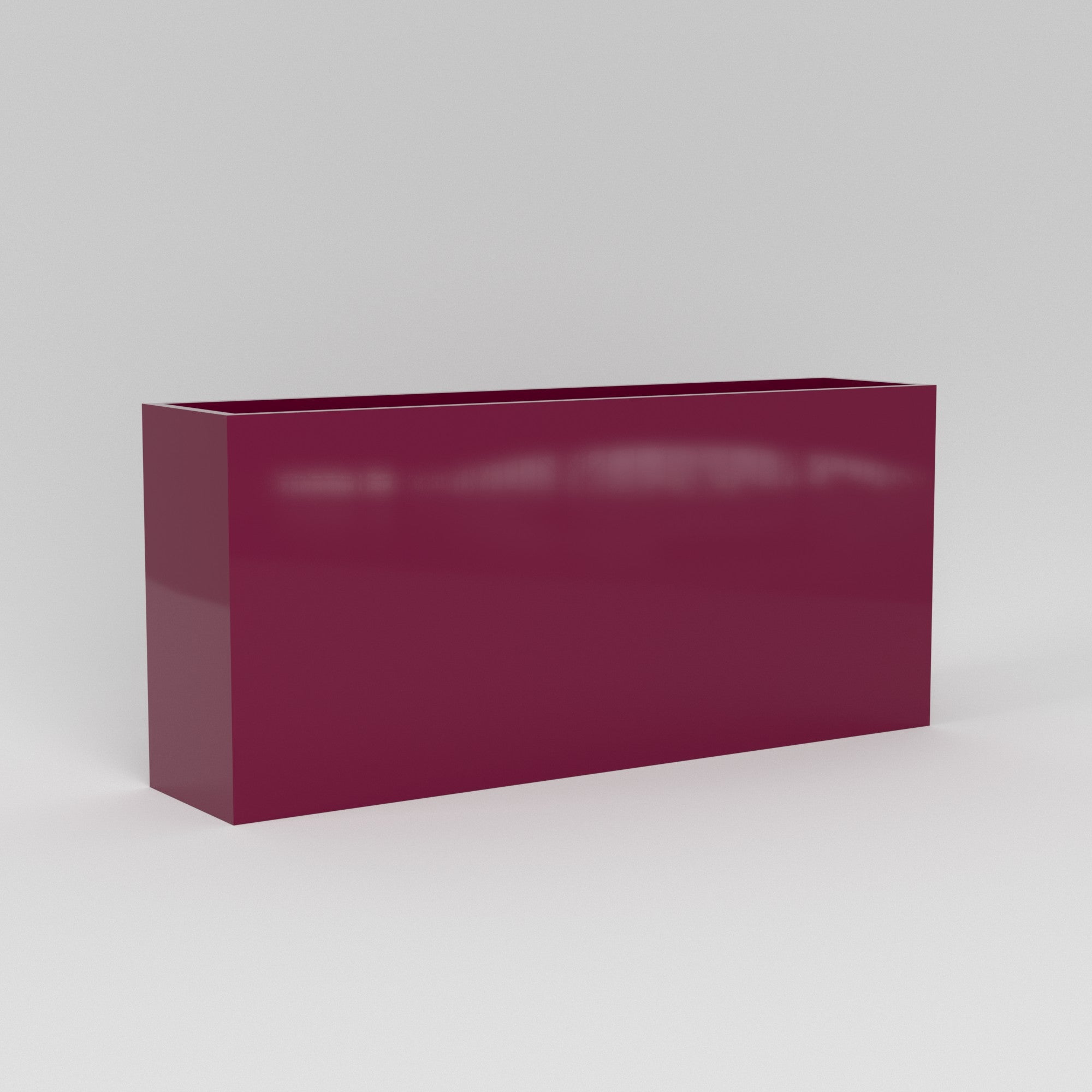 Potsdam Large Tall Rectangle Fiberglass Planter - 16 in x 16 in x 32 in - Gloss Eggplant - Gloss Eggplant,16 in x 16 in x 32 in