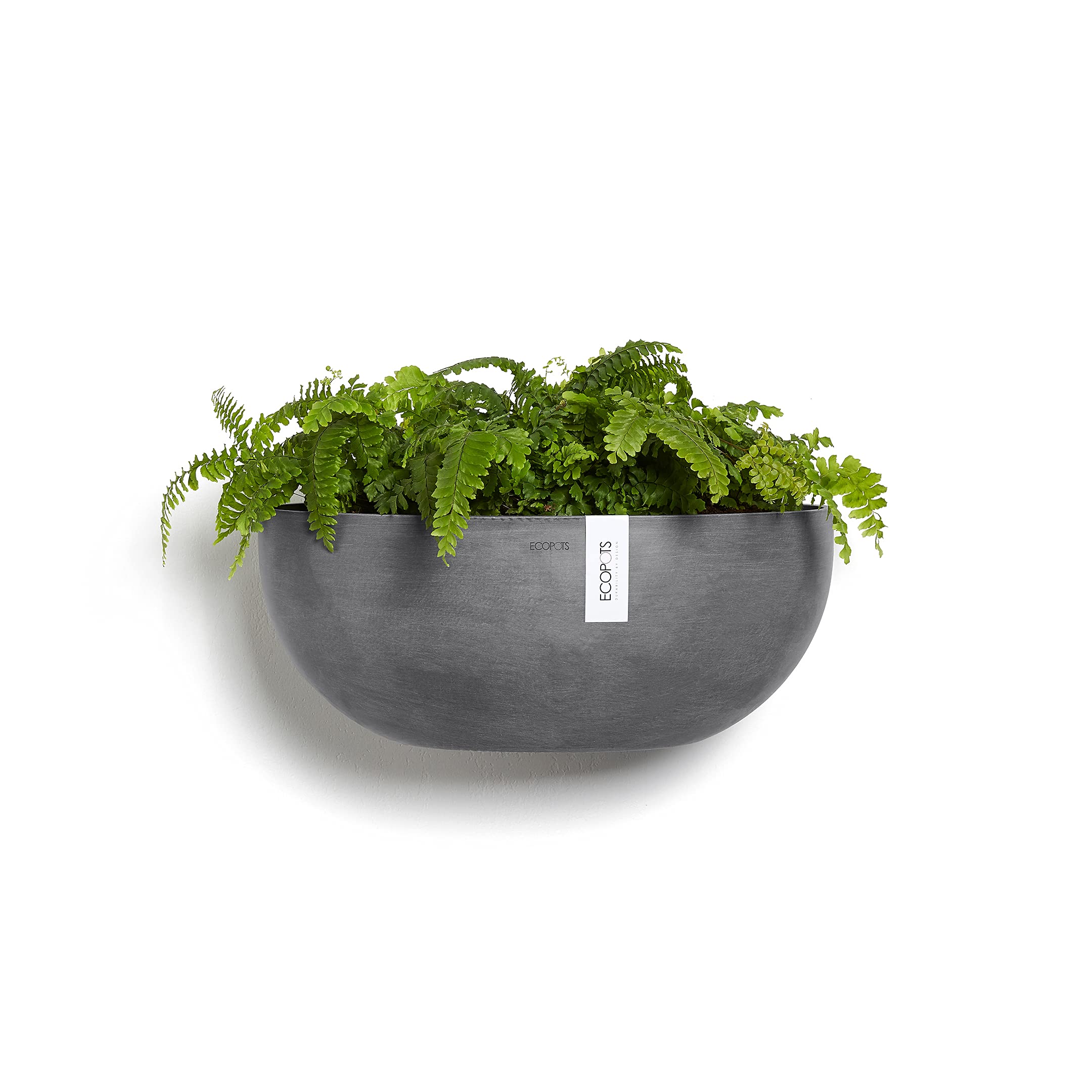Sofia Wall Small Conical Wall Planter - 16.5 in x 10 in x 7 in - Grey - Grey,16.5 in x 16.5 in x 7 in