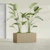 Badalona Large Tall Rectangle Fiberglass Planter - 39 in x 17 in x 17 in - Metallic Gold - Metallic Gold,39 in x 17 in x 17 in