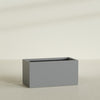 Granada Extra Large Long Rectangle Fiberglass Planter - 48 in x 24 in x 24 in - Metallic Gunmetal - Metallic Gunmetal,48 in x 24 in x 24 in