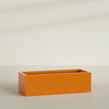 Torino Extra Large Wide Rectangle Fiberglass Planter - 60 in x 24 in x 18 in - Gloss Tangerine - Gloss Tangerine,60 in x 24 in x 18 in