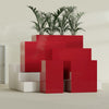 Darwin Extra Large Long Rectangle Fiberglass Planter - 72 in x 24 in x 42 in - Gloss Red - Gloss Red,72 in x 24 in x 42 in