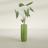 Saint Tropez Large Tall Round Fiberglass Planter - 12 in x 12 in x 32 in - Satin Green - Satin Green,12 in x 12 in x 32 in