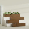 Cuba Large Long Rectangle Fiberglass Planter - 36 in x 14 in x 12 in - Metallic Bronze - Metallic Bronze,36 in x 14 in x 12 in