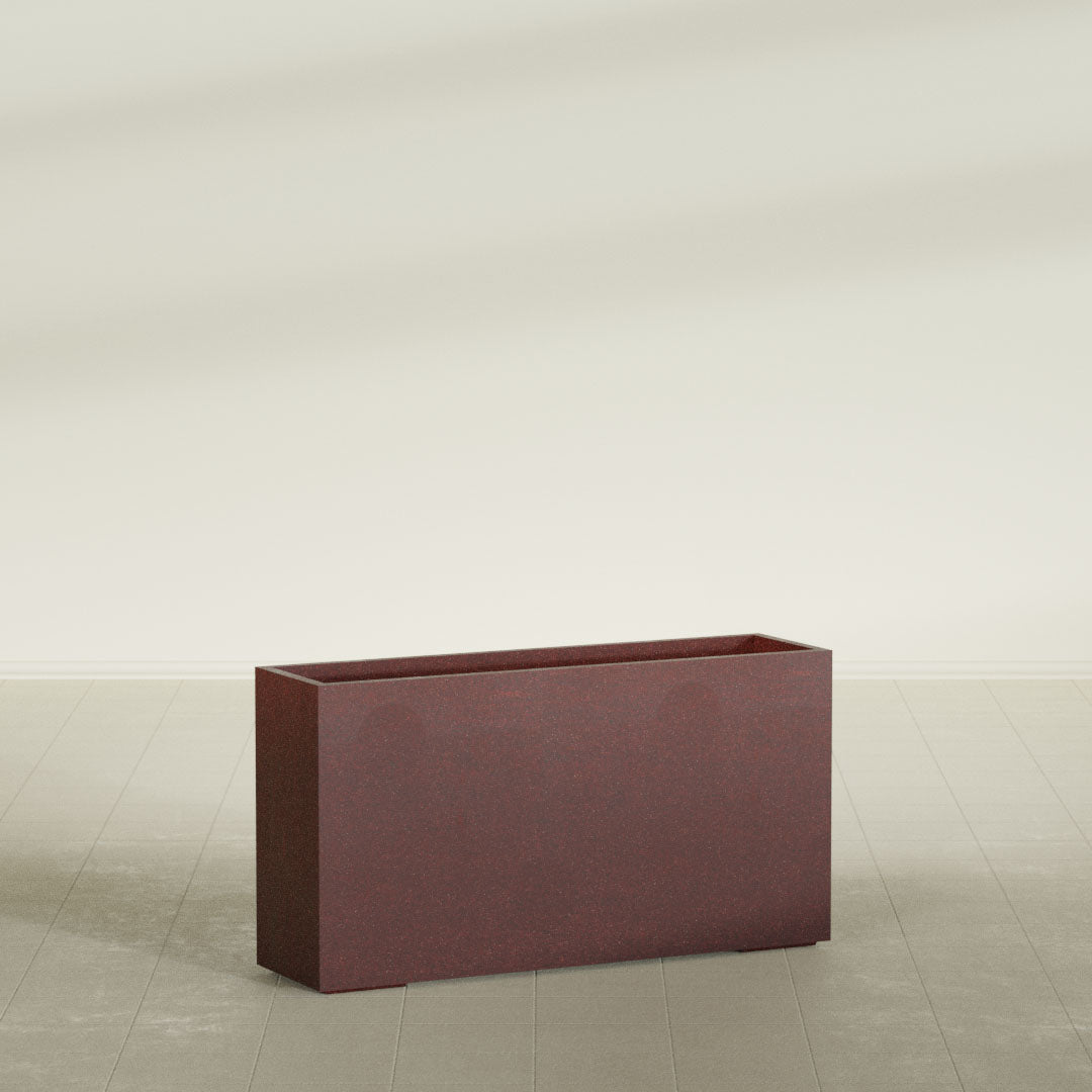 ProTone Fiberglass Premium Finish Extra Large Rectangle Planter - 48 in x 16 in x 32 in - Weathered Steel - Rust - Weathered Steel - Rust,48 in x 16 in x 32 in