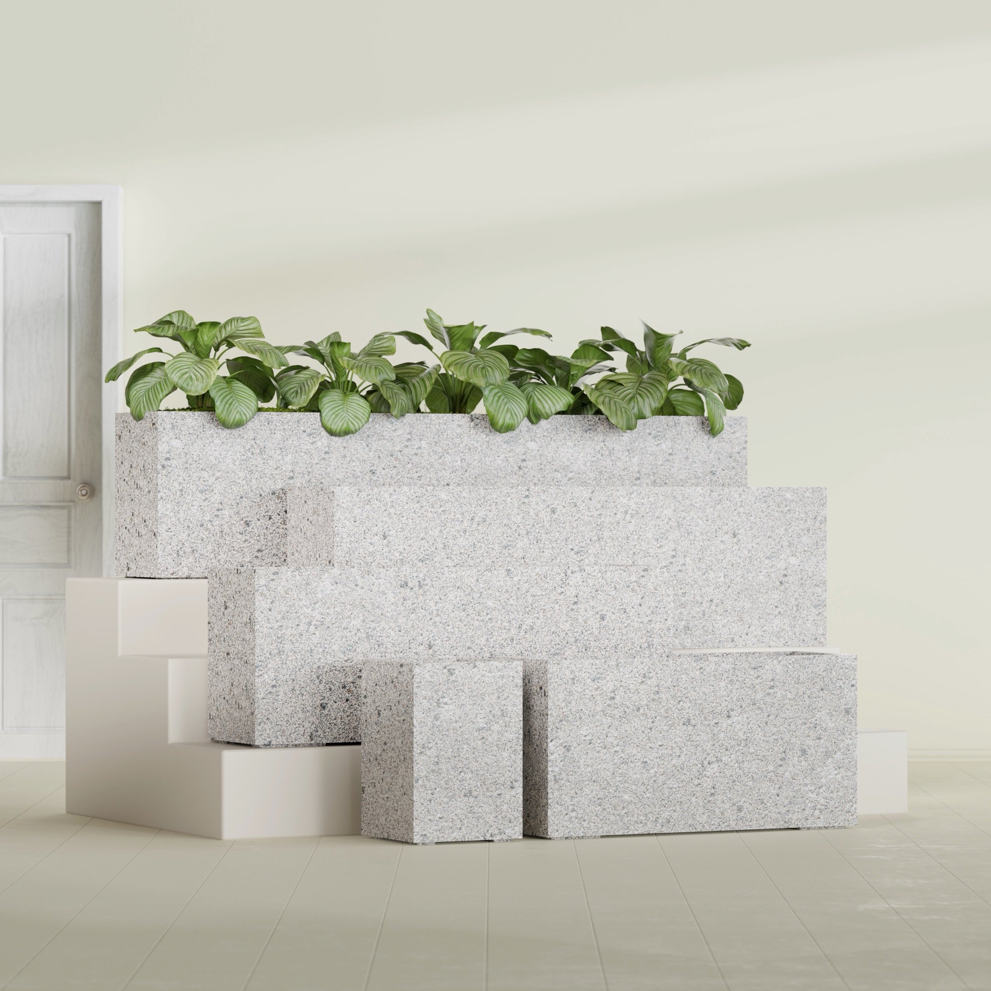 12"-Wide Rectangle - 36in x 12in x 18in - StoneLight - Greystone - StoneLight - Greystone,36 in x 12 in x 18 in
