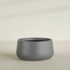 Short Hayden Medium Round Fiberglass Planter - 20 in x 20 in x 10 in - Metallic Gunmetal - Metallic Gunmetal,20 in x 20 in x 10 in