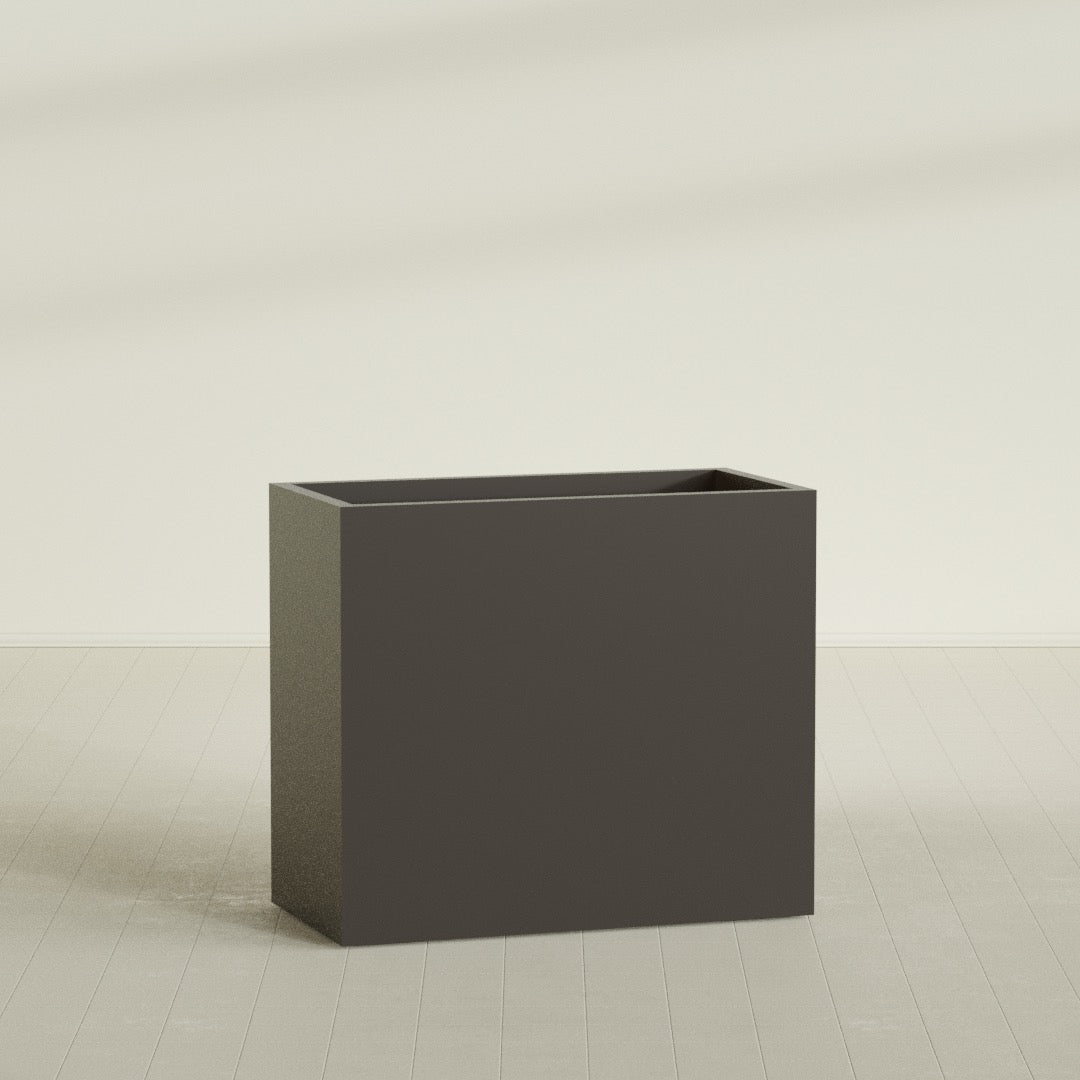 Darwin Extra Large Rectangle Fiberglass Planter - 48 in x 24 in x 42 in - Matte Brown - Matte Brown,48 in x 24 in x 42 in