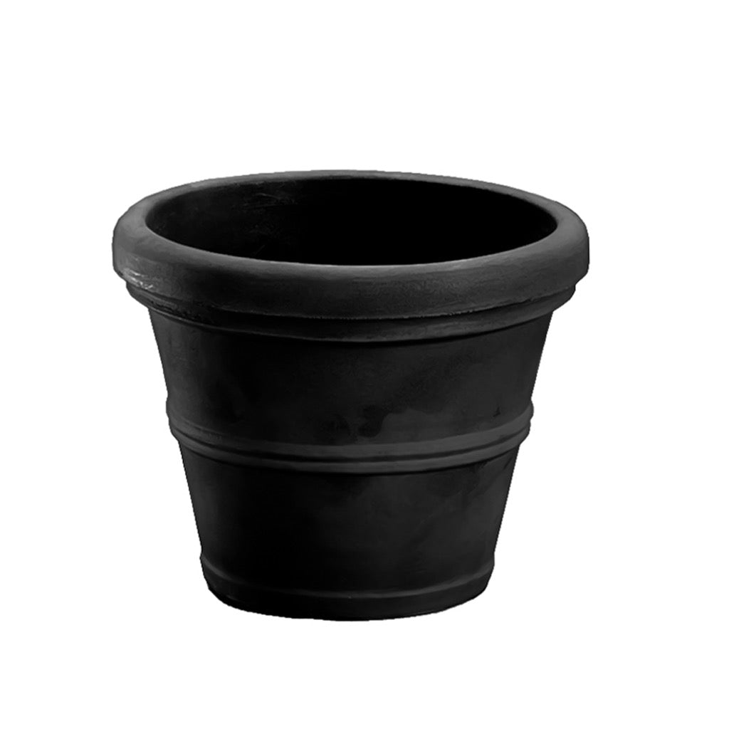 Medium Cylinder Plastic Planter - 20 in x 20 in x 16 in - Black - Black,20 in x 20 in x 16 in - Black,20 in x 20 in x 16 in