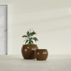 Fishbowl Small Round Fiberglass Planter - 16 in x 16 in x 14 in - Metallic Bronze - Metallic Bronze,16 in x 16 in x 14 in