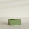 Torino Large Wide Rectangle Fiberglass Planter - 36 in x 24 in x 18 in - Satin Green - Satin Green,36 in x 24 in x 18 in