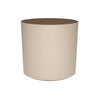 Cylinder Small Round Plastic Planter - 9 in x 9 in x 7 in - Beige - Beige,9 in x 9 in x 7 in