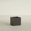Montroy Medium Cube Square Fiberglass Planter - 20 in x 20 in x 20 in - Matte Brown - Matte Brown,20 in x 20 in x 20 in