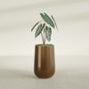 Tall Hayden Medium Round Fiberglass Planter - 12 in x 12 in x 20 in - Metallic Bronze - Metallic Bronze,12 in x 12 in x 20 in