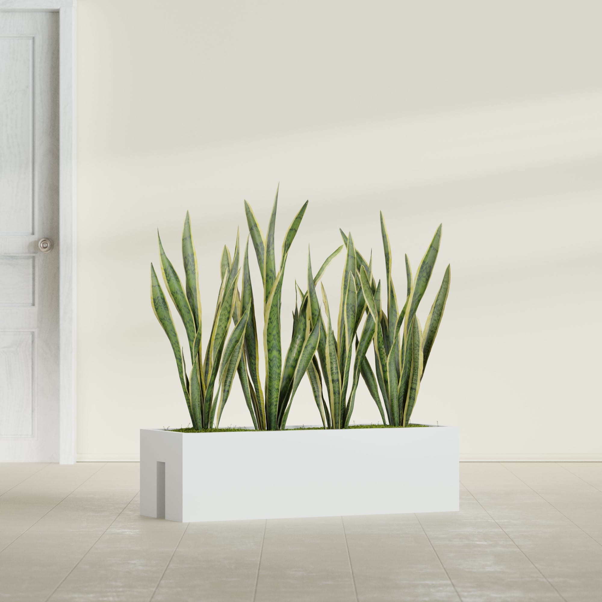 Tiergarden Large Long Over The Railing Rectangle Fiberglass Planter - 36 in x 12 in x 10 in - Gloss White - Gloss White,36 in x 12 in x 10 in