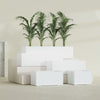 Torino Large Wide Rectangle Fiberglass Planter - 36 in x 24 in x 18 in - Matte White - Matte White,36 in x 24 in x 18 in