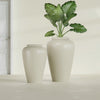 Bara Jar Large Round Fiberglass Planter - 24 in x 24 in x 37 in - Satin Beige - Satin Beige,24 in x 24 in x 37 in