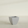 Lima Small Tapered Square Fiberglass Planter - 16 in x 16 in x 16 in - Metallic Silver - Metallic Silver,16 in x 16 in x 16 in