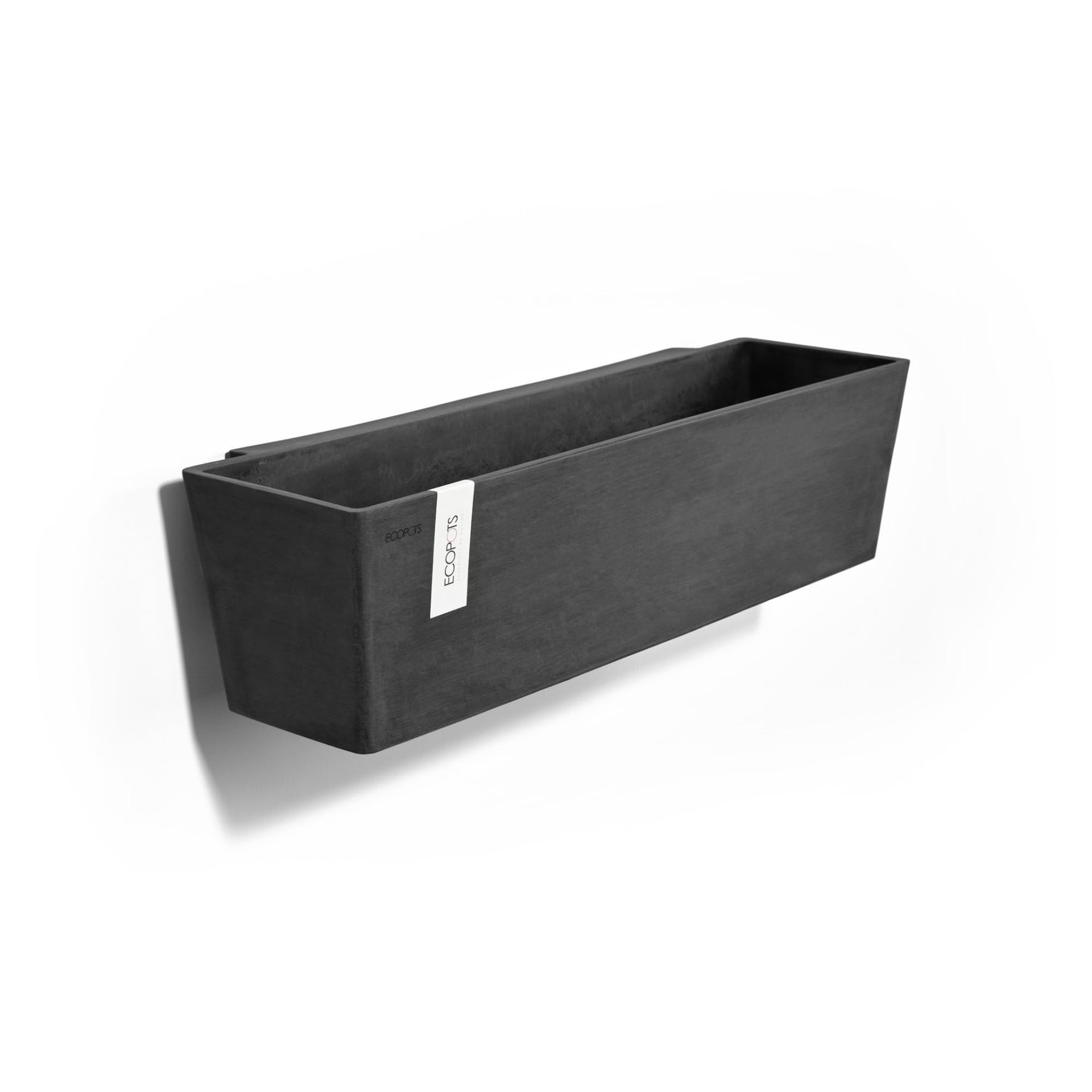 Manhattan Large Rectangle Wall Planter - 21.75 in x 6.75 in x 6 in - Dark Grey - Dark Grey,21.75 in x 6.75 in x 6 in