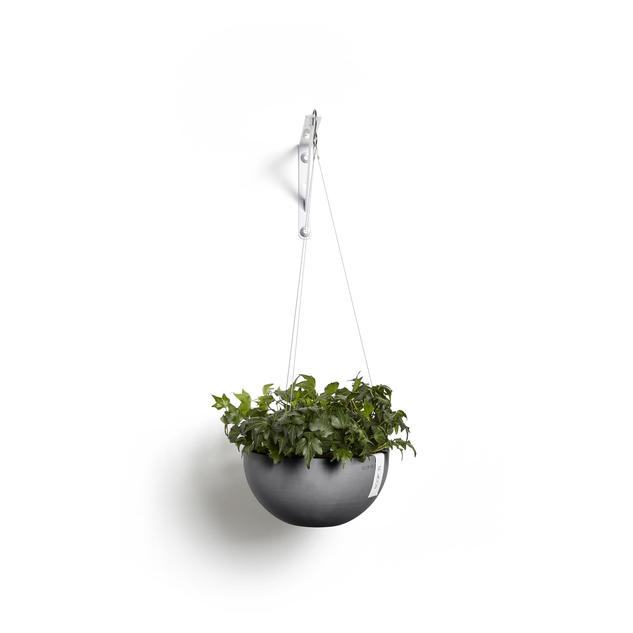 Hanging Brussels Small Bowl Planter - 13 in x 13 in x 6.5 in - Grey - Grey,13 in x 13 in x 6.5 in