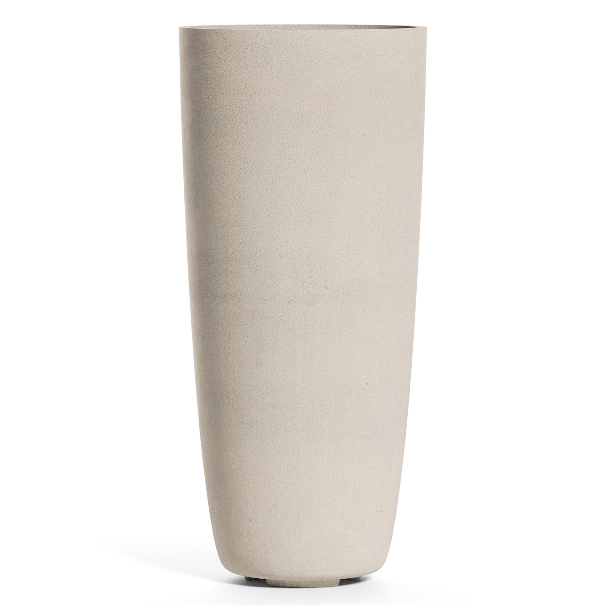 Lofto Tall Planter – Sand Stone Finish – Fiberglass Indoor/Outdoor and Weather-Resistant Large Planter (14.5" D x 30.5" H Exterior, 13.4" D x 30.3" H Interior) - Sand Stone,14.5 in x 14.5 in x 30.5 in - Sand Stone,14.6 in diam. x 30.5 in - Sand Stone - Sand Stone,14.6 in diam. x 30.5 in