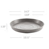 Small Round Saucer - 14.5 in x 14.5 in x 1.5 in - Taupe - Taupe,14.5 in x 14.5 in x 1.5 in