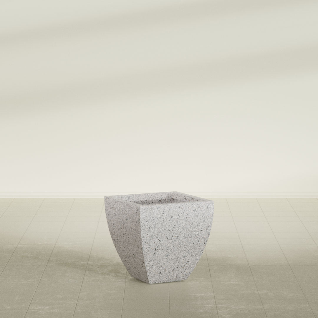 ProTone Fiberglass Premium Finish Tapered Square Square Planter - 20 in x 20 in x 20 in - StoneLight - Pearlstone - StoneLight - Pearlstone,20 in x 20 in x 20 in