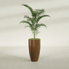 San Jose Large Tall Round Fluted Fiberglass Planter - 16 in x 16 in x 30 in - Metallic Bronze - Metallic Bronze,16 in x 16 in x 30 in