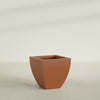 Lima Medium Tapered Square Fiberglass Planter - 24 in x 24 in x 24 in - Matte Terracotta - Matte Terracotta,24 in x 24 in x 24 in