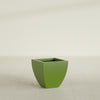 Lima Small Tapered Square Fiberglass Planter - 16 in x 16 in x 16 in - Satin Green - Satin Green,16 in x 16 in x 16 in