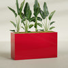 Darwin Extra Large Long Rectangle Fiberglass Planter - 72 in x 24 in x 42 in - Gloss Red - Gloss Red,72 in x 24 in x 42 in