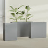 Amesbury Extra Large Narrow Rectangle Fiberglass Planter - 48 in x 10 in x 32 in - Metallic Gunmetal - Metallic Gunmetal,48 in x 10 in x 32 in