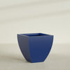 Lima Large Tapered Square Fiberglass Planter - 30 in x 30 in x 30 in - Matte Cobalt Blue - Matte Cobalt Blue,30 in x 30 in x 30 in