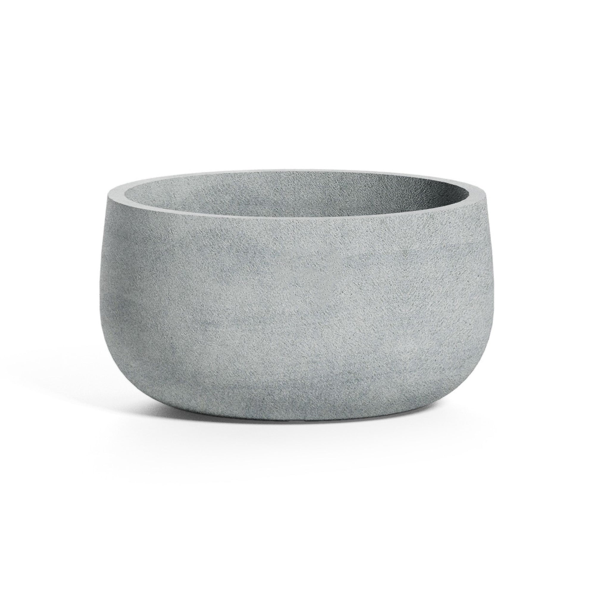 Mondo Low – 9.5" diam. x 5"H - Concrete Stone,9.5 in x 9.5 in x 5 in