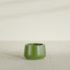 Short Hayden Small Round Fiberglass Planter - 12 in x 12 in x 7 in - Satin Green - Satin Green,12 in x 12 in x 7 in