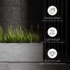 Reglito Cube - 23.6in x 23.6in x 24.2in - Carbon Stone - Carbon Stone,23.6 in x 23.6 in x 24.2 in