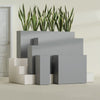 Delray Extra Large Long Rectangle Fiberglass Planter - 60 in x 12 in x 32 in - Metallic Gunmetal - Metallic Gunmetal,60 in x 12 in x 32 in
