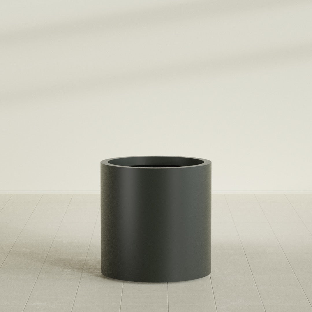 Rio Grande Medium Round Fiberglass Planter - 22 in x 22 in x 22 in - Matte Charcoal - Matte Charcoal,22 in x 22 in x 22 in