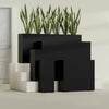 Delray Extra Large Long Rectangle Fiberglass Planter - 60 in x 12 in x 32 in - Matte Black - Matte Black,60 in x 12 in x 32 in