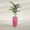 San Jose Large Tall Round Fluted Fiberglass Planter - 16 in x 16 in x 30 in - Gloss Pink Violet - Gloss Pink Violet,16 in x 16 in x 30 in