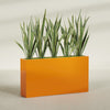 Delray Extra Large Long Rectangle Fiberglass Planter - 60 in x 12 in x 32 in - Gloss Tangerine - Gloss Tangerine,60 in x 12 in x 32 in