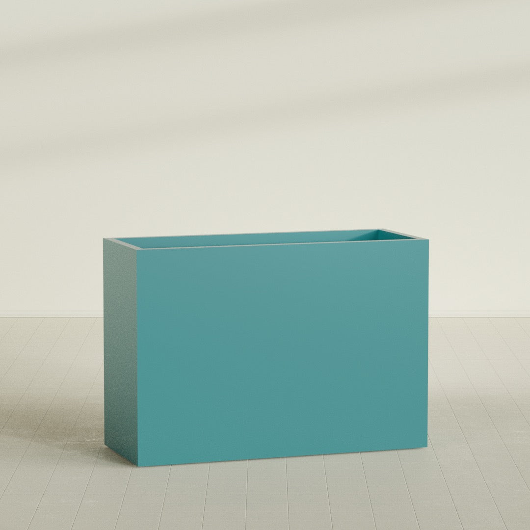 Darwin Extra Large Long Rectangle Fiberglass Planter - 60 in x 24 in x 42 in - Satin Sea Foam - Satin Sea Foam,60 in x 24 in x 42 in